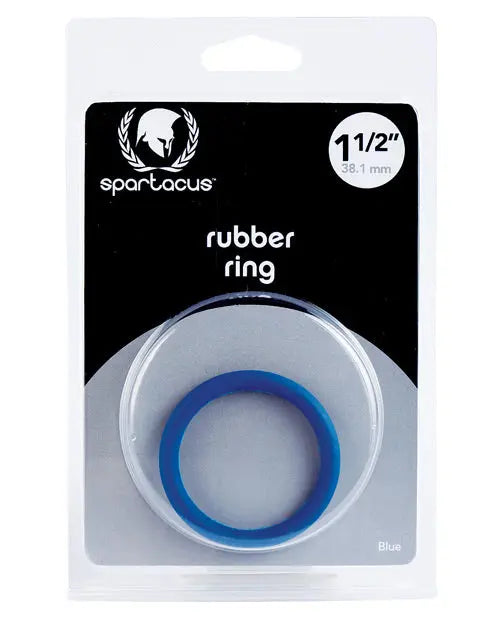 Spartacus 1.5" Rubber Cock Ring - Blue Spartacus