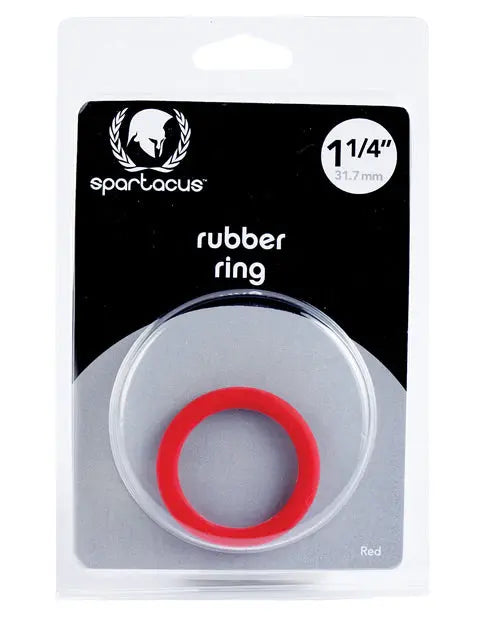 Spartacus 1.25" Rubber Cock Ring - Red Spartacus