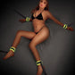 WhipSmart Glow in the Dark Bed Restraints w/Adjustable Cuffs - Green Xgen
