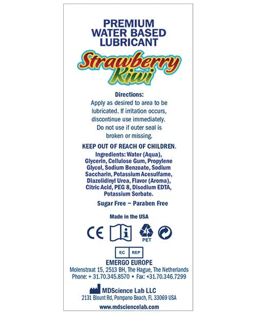 Swiss Navy Flavors - 4 oz Strawberry Kiwi M.D. Science Lab