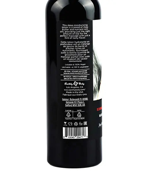 Earthly Body Hemp Seed by Night Edible Lotion - 8 oz Watermelon Earthly Body