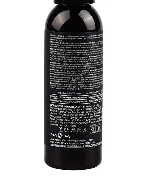 Earthly Body Hemp Seed by Night Edible Lotion - 2 oz Strawberry Earthly Body