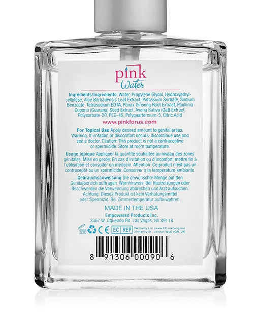 Pink Water Based Lubricant - 4 oz Bottle w/Pump Empowered Products