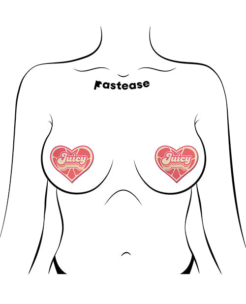Pastease Premium Retro Heart Juicy - Pink Grapefruit O/S