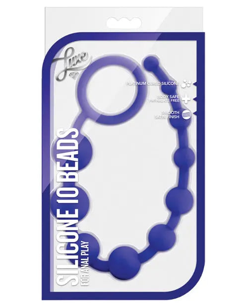 Blush Luxe Silicone Beads 10 - Purple Blush Novelties