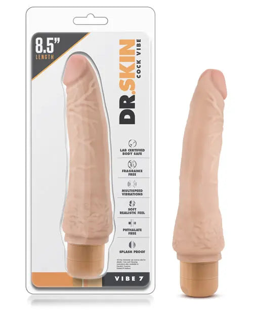 Blush Dr Skin Vibrating Dildo | 8.5" Big Dildo #7 | Beige Realistic Dildo | Best Vibrator for Women Blush Novelties