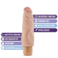 Blush Dr Skin Vibrating Dildo | 7" Big Dildo #9 | Throbbing Beige Realistic Dildo | Best Vibrator for Women Blush Novelties
