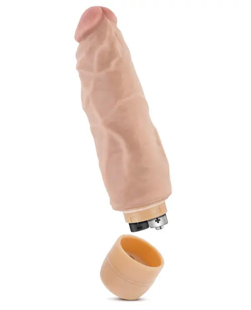 Blush Dr Skin Vibrating Dildo | 7" Big Dildo #9 | Throbbing Beige Realistic Dildo | Best Vibrator for Women Blush Novelties