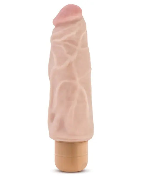 Blush Dr Skin Vibrating Dildo | 7" Big Dildo #9 | Throbbing Beige Realistic Dildo | Best Vibrator for Women Blush Novelties
