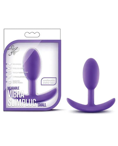 Blush Luxe Wearable Vibra Slim Plug Small - Purple Blush Novelties