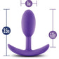Blush Luxe Wearable Vibra Slim Plug Small - Purple Blush Novelties