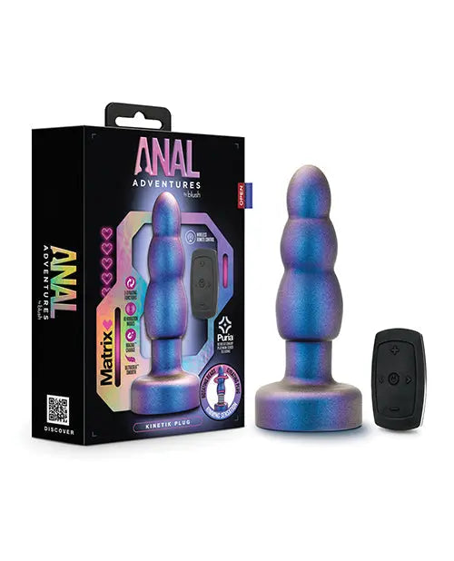 Blush Anal Adventures Matrix Kinetik Plug - Space Age Blue Blush Novelties