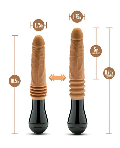 Blush Dr. Skin Silicone Dr. Arthur Thrusting Gyrating Vibrating Dildo - Tan Blush Novelties