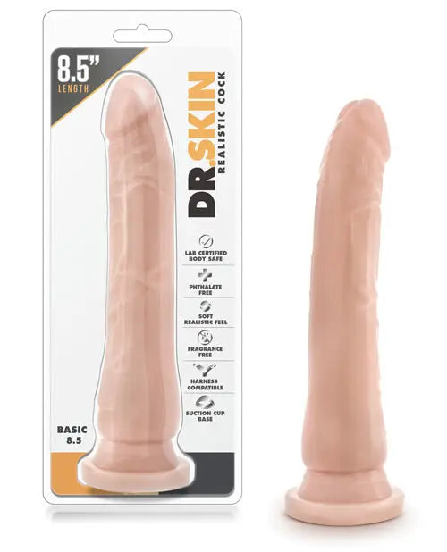 Blush Dr Skin Large Dildo | 8.5" Big Dildo | Beige Suction Cup Dildo | Best Dildo Blush Novelties