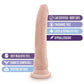 Blush Dr Skin Large Dildo | 8.5" Big Dildo | Beige Suction Cup Dildo | Best Dildo Blush Novelties