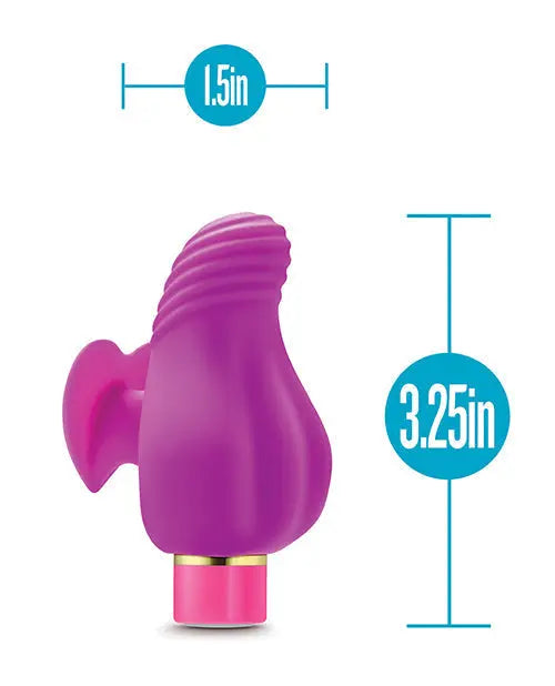 Blush Aria Finger Vibrator | Erotic AF Best Vibrator for Women | 5-Speed Plum Small Vibrator Blush Novelties