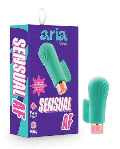 Blush Aria Finger Vibrator | Sensual AF Best Vibrator for Women | 10-Speed Teal Small Vibrator Blush Novelties