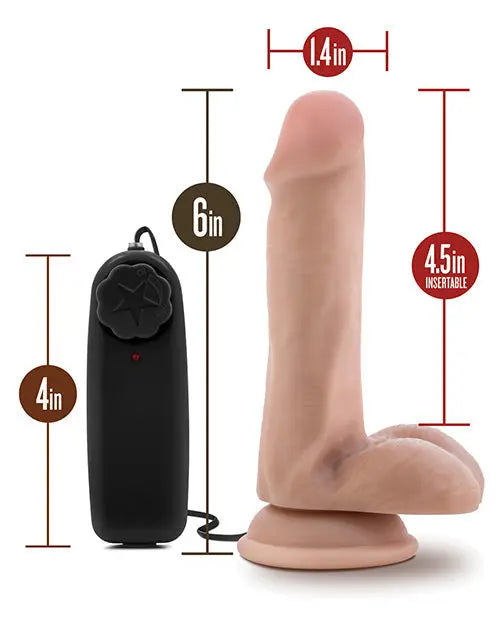 Blush Dr Rob Vibrating Dildo | 6" Big Dildo |  Vanilla Suction Cup Dildo Blush Novelties
