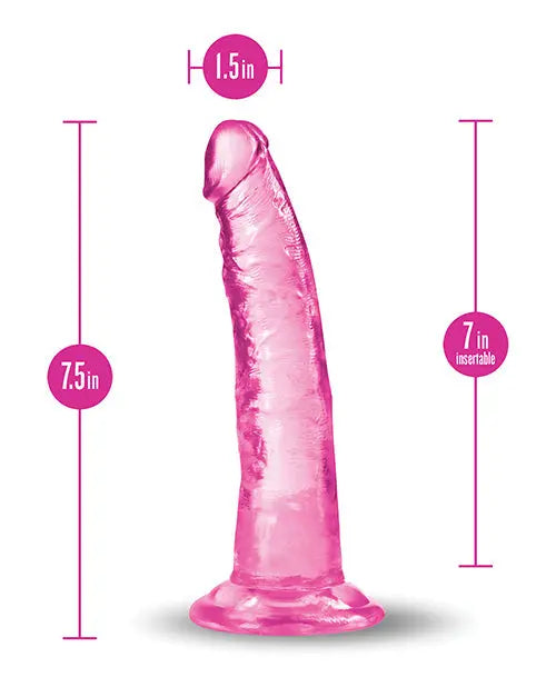 Blush B Yours Plus Realistic Dildo | 7" Big Dildo | Pink Suction Cup Dildo Blush Novelties