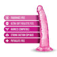 Blush B Yours Plus Realistic Dildo | 7" Big Dildo | Pink Suction Cup Dildo Blush Novelties
