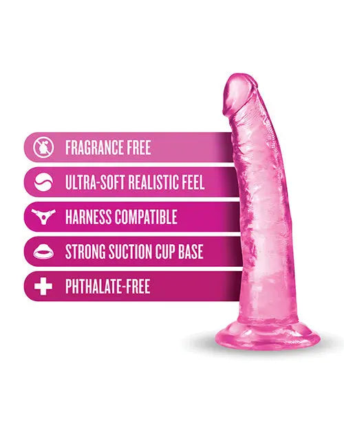 Blush B Yours Plus Realistic Dildo | 7" Big Dildo | Pink Suction Cup Dildo Blush Novelties
