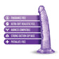 Blush B Yours Plus Realistic Dildo | 7" Big Dildo | Purple Suction Cup Dildo Blush Novelties