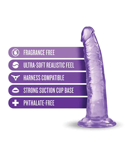 Blush B Yours Plus Realistic Dildo | 7" Big Dildo | Purple Suction Cup Dildo Blush Novelties