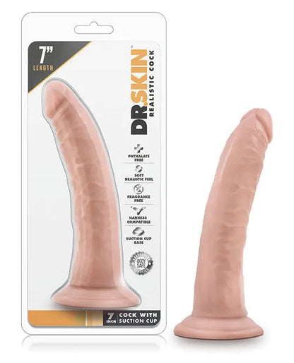 Blush Dr Skin Large Dildo | 7" Big Dildo | Vanilla Suction Cup Dildo | Best Dildo Blush Novelties