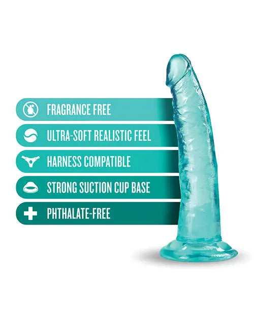 Blush Realistic Dildo | 7" Big Dildo | Lust Thrust Dildo Teal Suction Cup Dildo Blush Novelties