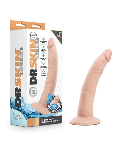 Blush Glide Large Dildo | 7.5" Big Dildo | Lubricating Suction Cup Dildo | Best Dildo Blush Novelties