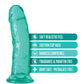 Blush B Yours Plus Large Dildo | 8" Big Dildo | Teal Suction Cup Dildo | Best Dildo Blush Novelties