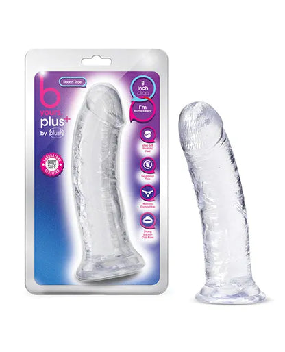 Blush B Yours Plus Realistic Dildo | 8" Big Dildo | Clear Suction Cup Dildo Blush Novelties