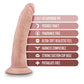 Blush Plus Large Dildo | Vanilla 7" Big Dildo | Posable Suction Cup Dildo | Best Dildo Blush Novelties