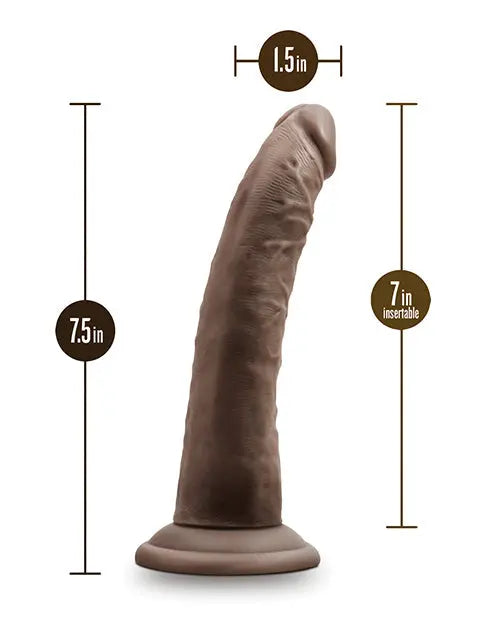 Blush Large Dildo | 7" Big Black Dildo | Posable Chocolate Suction Cup Dildo | Best Dildo Blush Novelties