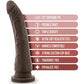 Blush Plus Large Dildo | 9" Posable Big Dildo | Chocolate Suction Cup Dildo | Best Dildo Blush Novelties