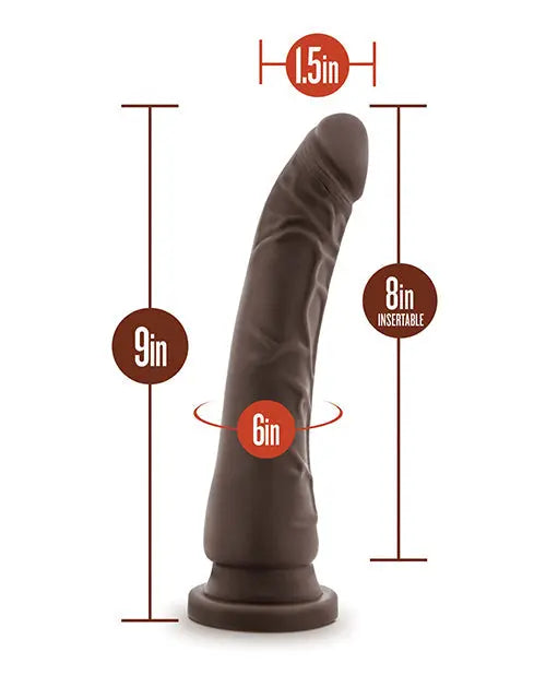 Blush Plus Large Dildo | 9" Posable Big Dildo | Chocolate Suction Cup Dildo | Best Dildo Blush Novelties