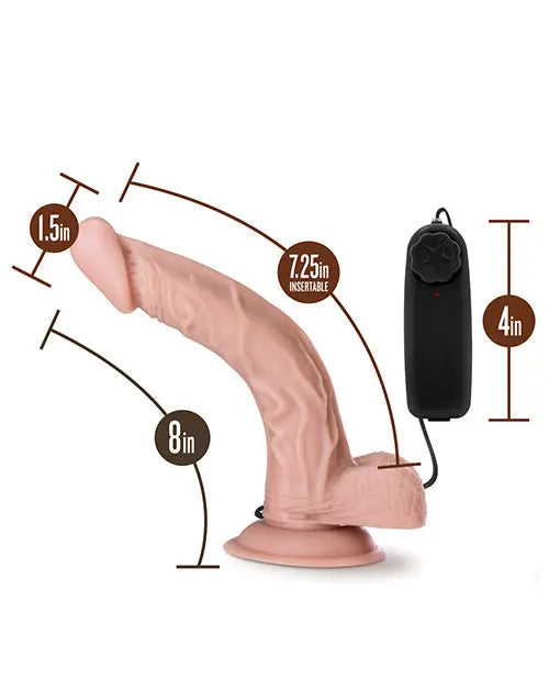 Blush Dr Sean Vibrating Dildo | 8" Big Dildo | Vanilla Suction Cup Dildo Blush Novelties
