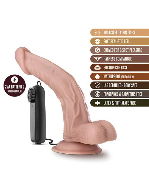 Blush Dr Sean Vibrating Dildo | 8" Big Dildo | Vanilla Suction Cup Dildo Blush Novelties