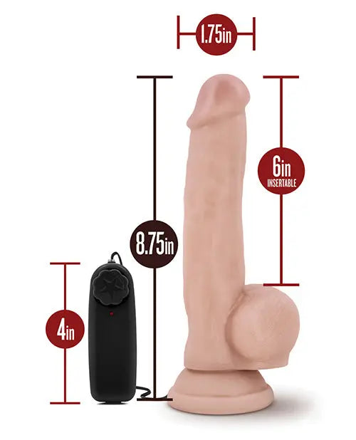 Blush Dr Jay Vibrating Dildo | 8.75" Big Dildo | Vanilla Suction Cup Dildo Blush Novelties