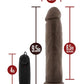 Blush Throb Vibrating Dildo | 9.5" Big Dildo | Chocolate Suction Cup Dildo Blush Novelties