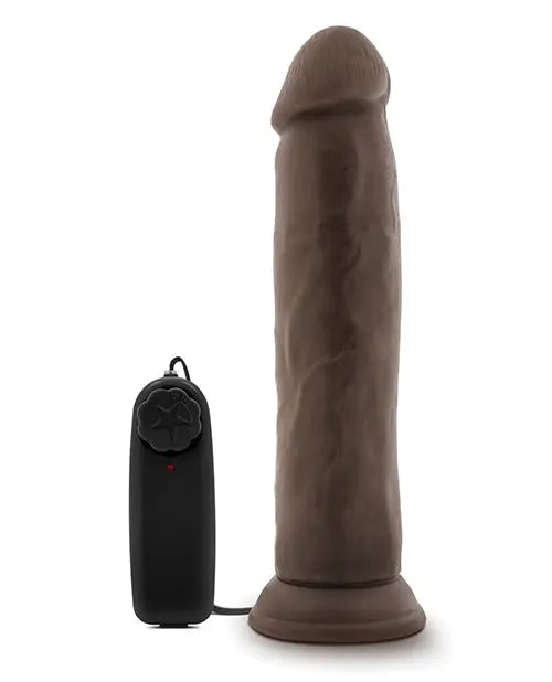 Blush Throb Vibrating Dildo | 9.5" Big Dildo | Chocolate Suction Cup Dildo Blush Novelties