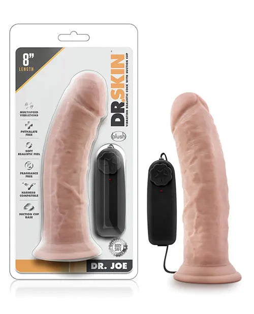 Blush Dr Joe Vibrating Dildo | 8" Big Dildo |  Vanilla Suction Cup Dildo Blush Novelties