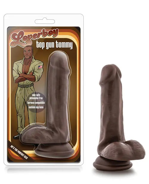 Blush Large Dildo | Top Gun 6" Big Black Dildo | Chocolate Suction Cup Dildo | Best Dildo Blush Novelties