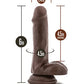 Blush Large Dildo | Top Gun 6" Big Black Dildo | Chocolate Suction Cup Dildo | Best Dildo Blush Novelties