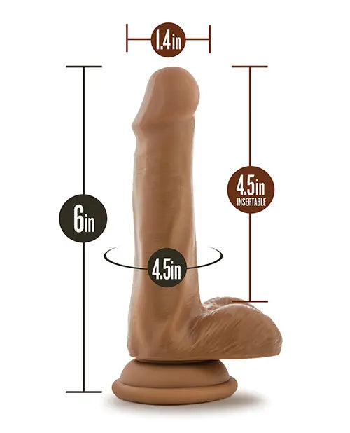 Blush Captain Mike Large Dildo | 6" Big Dildo | Mocha Suction Cup Dildo | Best Dildo Blush Novelties