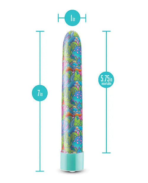 Blush Limited Addiction Utopia 7" Rechargeable Vibe - Aqua Blush Novelties