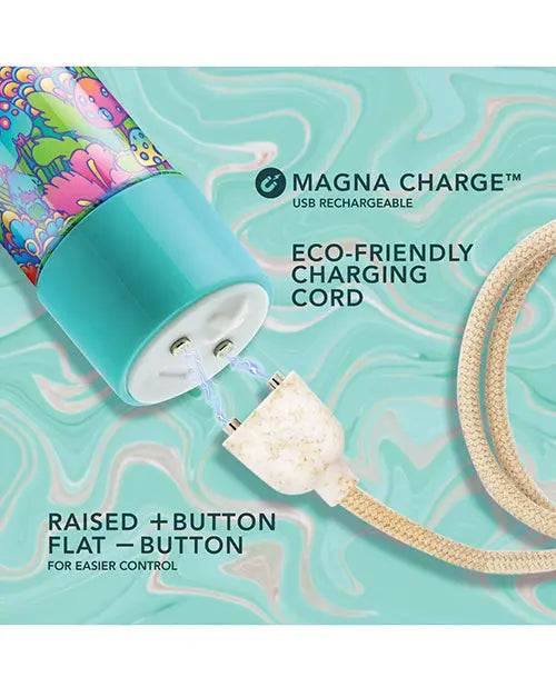 Blush Limited Addiction Utopia 7" Rechargeable Vibe - Aqua Blush Novelties