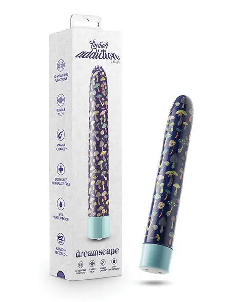 Blush Limited Addiction Dreamscape 7" Rechargeable Vibe - Blue Blush Novelties