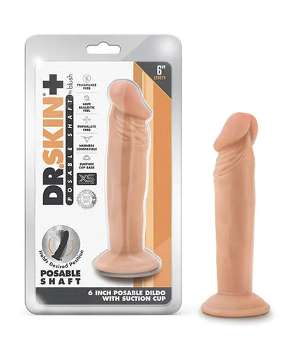 Blush Plus Realistic Dildo | Vanilla 6" Big Dildo | Posable Suction Cup Dildo Blush Novelties