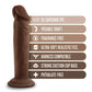 Blush Realistic Dildo | 6" Big Black Dildo | Posable Chocolate Suction Cup Dildo Blush Novelties